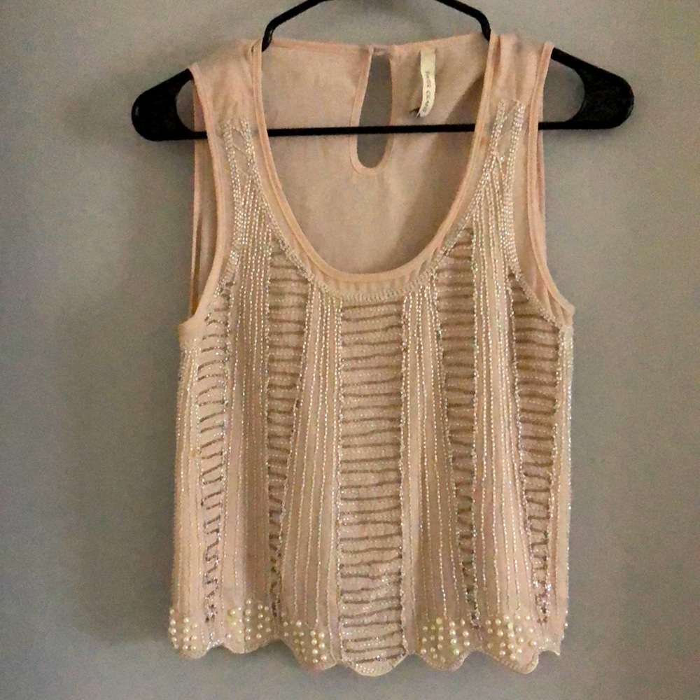 Paper Crane Beads & Pearls Top